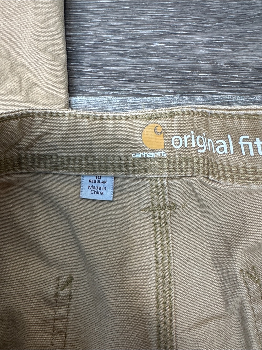 Carhartt Original Fit Work Pants in Khaki woman’s size 10 - Picture 2 of 6